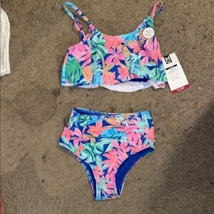 Kids Swim Floral Bikini Set - Multicolor amo